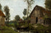 Landschap zonder titel met huis en boot - Henry Ward Ranger — weergave van het kunstwerk