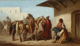 Henryk Pillati - Eastern scene Selling horses.webp