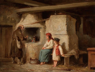 Henryk Pillati - In a peasant cottage.webp