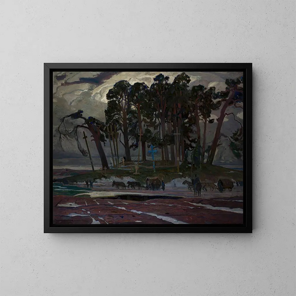 Het langs de oude route van onze voorouders - Henryk Szczygliński — ingelijst kunstwerk aan de muur