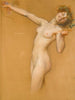 Studie van bacchante voor de ochtend vintage - Herbert James Draper — weergave van het kunstwerk