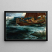 De Toorn van de Zee God - Herbert James Draper — ingelijst kunstwerk aan de muur