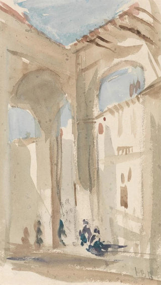 Hercules Brabazon Brabazon - Figures in an eastern colonnade.webp