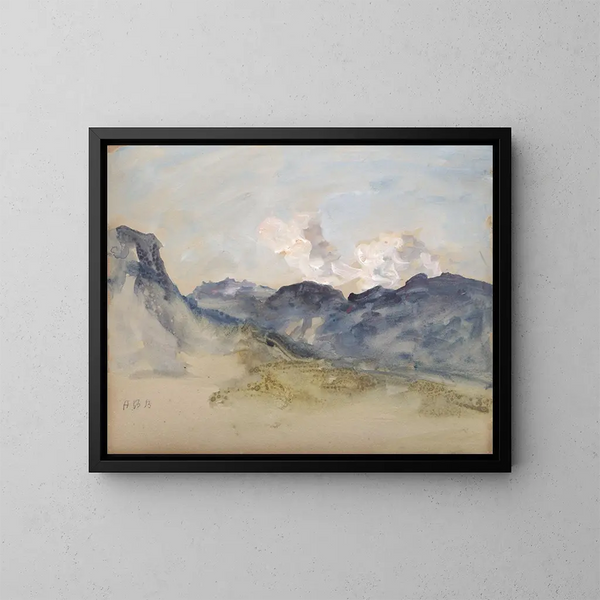 in de Alpen - Hercules Brabazon Brabazon — ingelijst kunstwerk aan de muur