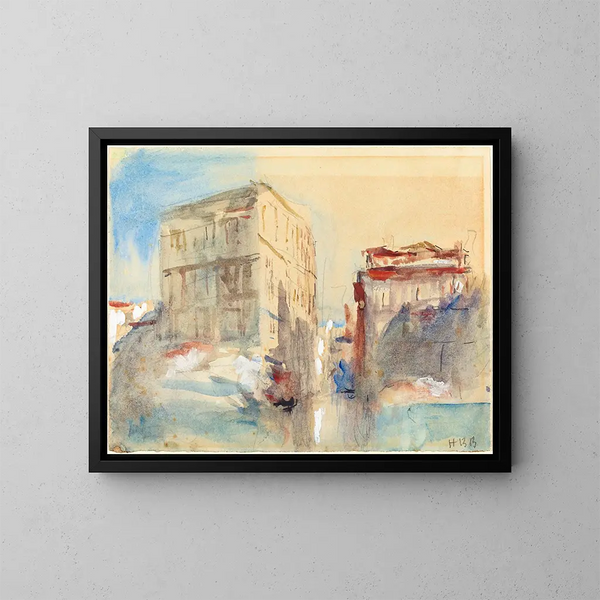 Paleis aan het Grand Canal in Venetië - Hercules Brabazon Brabazon — ingelijst kunstwerk aan de muur