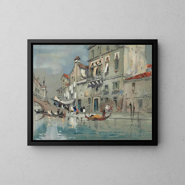 Het huis van Tintoretto in Venetië - Hercules Brabazon Brabazon — ingelijst kunstwerk aan de muur