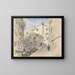 Straatscène van een Venetisch straatbeeld - Hercules Brabazon Brabazon — ingelijst kunstwerk aan de muur