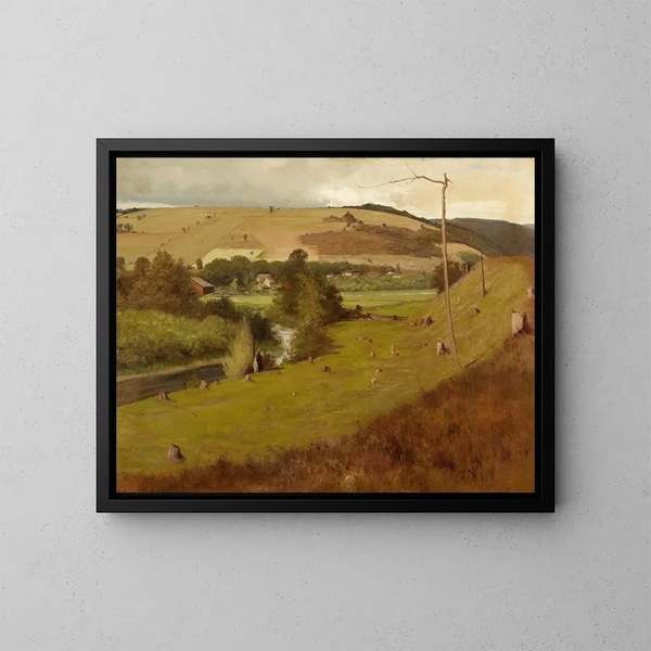 Landschap van Nieuw-Engeland - Herman Hartwich — ingelijst kunstwerk aan de muur