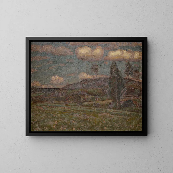 Zomerwolken - Herman Norrman — ingelijst kunstwerk aan de muur