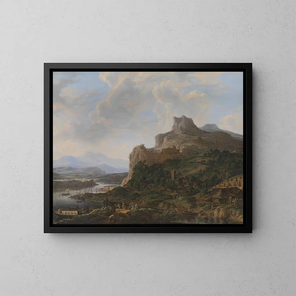 Landschap aan de Rijn - Herman Saftleven — ingelijst kunstwerk aan de muur