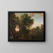 Landschapskunstdruk met de doop van de eunuch - Herman van Swanevelt — ingelijst kunstwerk aan de muur