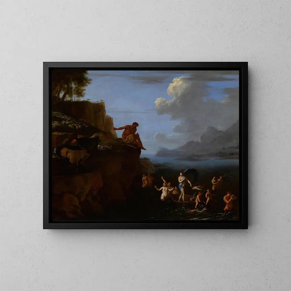 Polyphème en Galatée - Herman van Swanevelt — ingelijst kunstwerk aan de muur