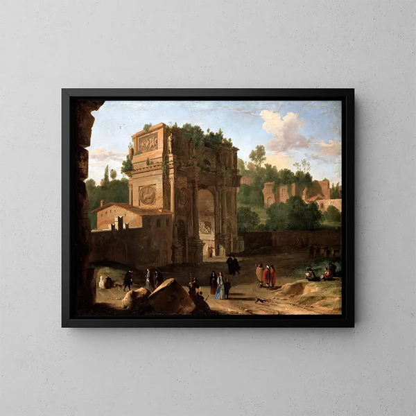 L'arc de Constantin à Rome - Herman van Swanevelt — ingelijst kunstwerk aan de muur