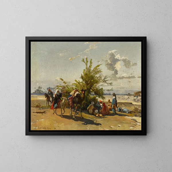 Kampement - Hermann David Salomon Corrodi — ingelijst kunstwerk aan de muur