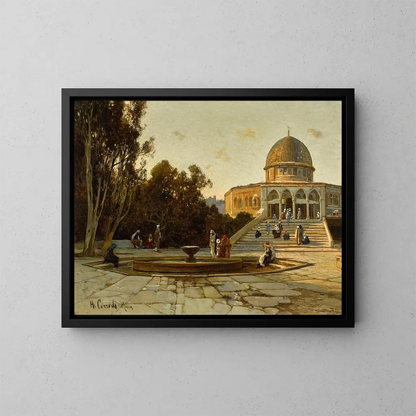 De Koepel van de Stad Jeruzalem - Hermann David Salomon Corrodi — ingelijst kunstwerk aan de muur