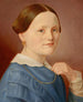 Een portret van een dame met een ketting en een lichte jurk - Hermann Eduard Hartmann — weergave van het kunstwerk