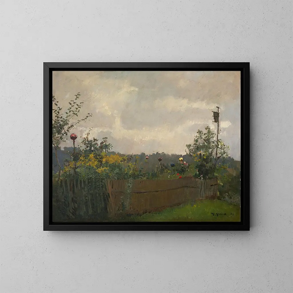Tuin van boeren aan de Chiemsee - Hermann Groeber — ingelijst kunstwerk aan de muur