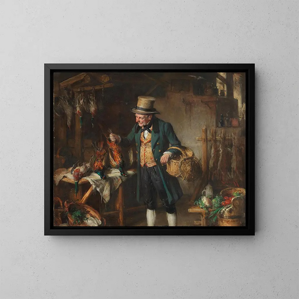 Een goede vangst - Hermann Kern — ingelijst kunstwerk aan de muur