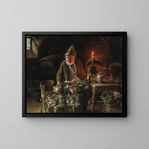 Vendeur de gemmes dans la cave à vin - Hermann Kern — ingelijst kunstwerk aan de muur