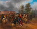 Vertrek van de Weense vrijwilligers in 1849 - Hermann Kowalski — weergave van het kunstwerk