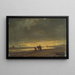 Dutch Coast at Low Tide - Hermann Mevius — framed artwork on a wall