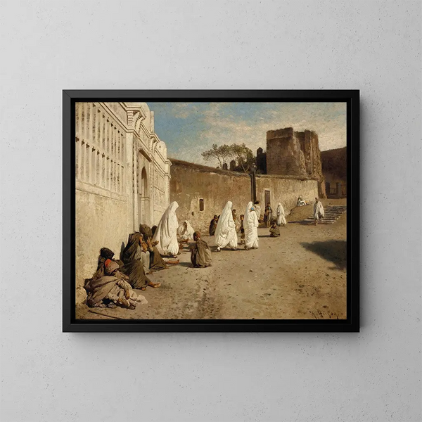 Ingang in de Alhambra, Spanje - Hermann Ottomar Herzog — ingelijst kunstwerk aan de muur