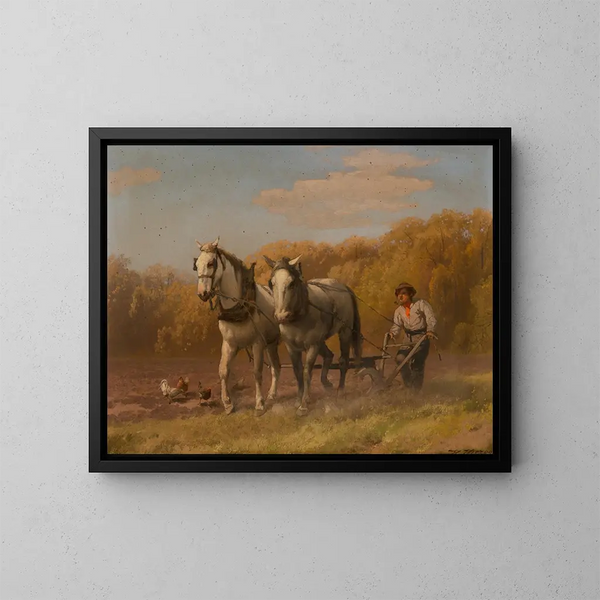 Labour schilderij voor de volgende oogst - Hermann Ottomar Herzog — ingelijst kunstwerk aan de muur
