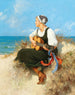op het strand van de Oostzee - Hermann Seeger — weergave van het kunstwerk