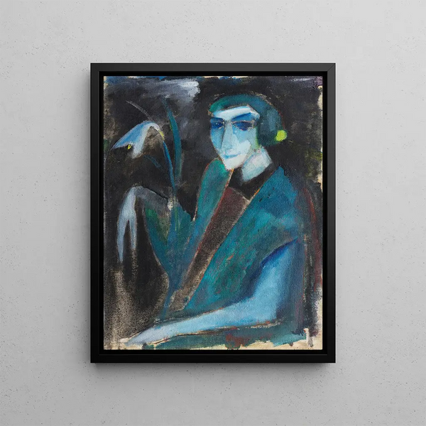 Hermann Stenner - Damenbildnis mit Lilie.webp