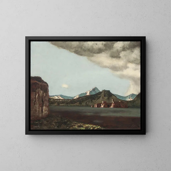 Sirocco aan het Gardameer - Hermann Urban — ingelijst kunstwerk aan de muur