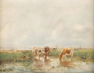Hermanus Gerhardus Wolbers - Cows in shallow.webp