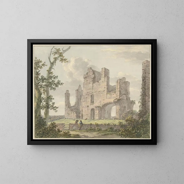 Rune van de Rijnsburgse abdij - Hermanus Numan — ingelijst kunstwerk aan de muur