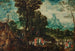 Sint-Jan de Doper predikt in de woestijn met de doop van Christus op de achtergrond - Herri met de Bles — weergave van het kunstwerk