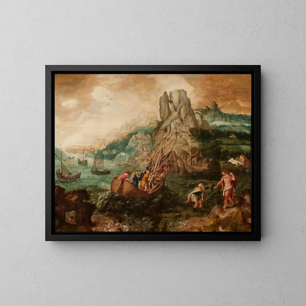 La dernière apparition du Christ à ses disciples - Herri met de Bles — ingelijst kunstwerk aan de muur