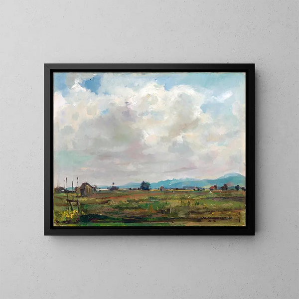 Sfeer van schuim bij de Chiemsee nabij Bersee - Hiasl Maier-Erding — ingelijst kunstwerk aan de muur