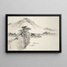 Album de quinze peintures à l'encre Pl14 - Hine Taizan — framed artwork on a wall