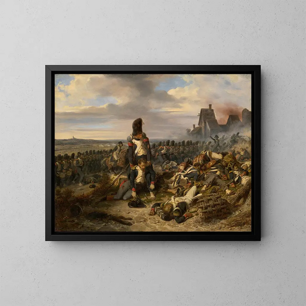 Oorlogsgevecht scène - Hippolyte Bellangé — ingelijst kunstwerk aan de muur