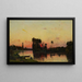 Sunset on the Shore - Hippolyte Camille Delpy — framed artwork on a wall