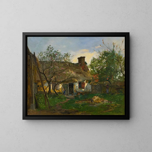 van Het Huizeke in Berneval - Hippolyte Camille Delpy — ingelijst kunstwerk aan de muur