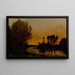 a Sunset on the Shore - Hippolyte Camille Delpy — framed artwork on a wall