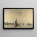 View of the IJ from the locks of Orange at Schellingwoude to the west - Hobbe Smith — framed artwork on a wall
