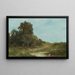Lavandières au ruisseau - Homer Dodge Martin — framed artwork on a wall