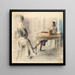 Man and woman at the table in a kitchen amdenoise - Otto Meyer-Amden — wall display of the artwork