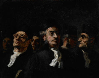 Honor Daumier - A Meeting of Lawyers.webp