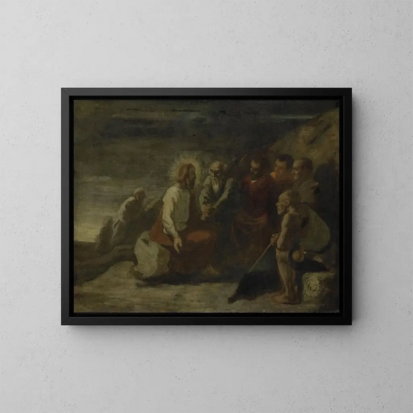 De Christus en zijn discipelen - Honoré Daumier — ingelijst kunstwerk aan de muur