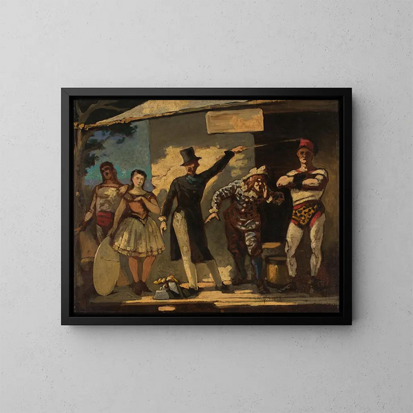 Les Saltimbanques - Honoré Daumier — ingelijst kunstwerk aan de muur