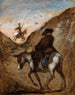 Don Quichotte en Sancho Panza - Honoré Daumier — weergave van het kunstwerk