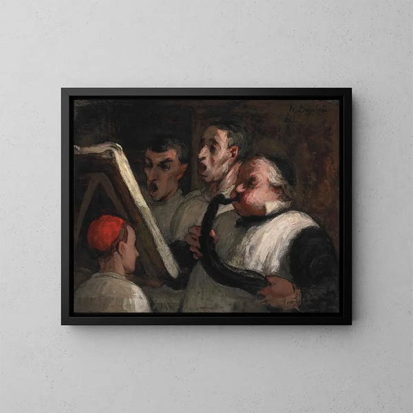 Le Lutrin - Honoré Daumier — ingelijst kunstwerk aan de muur