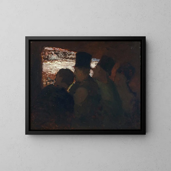 Publiek van theater - Honoré Daumier — ingelijst kunstwerk aan de muur