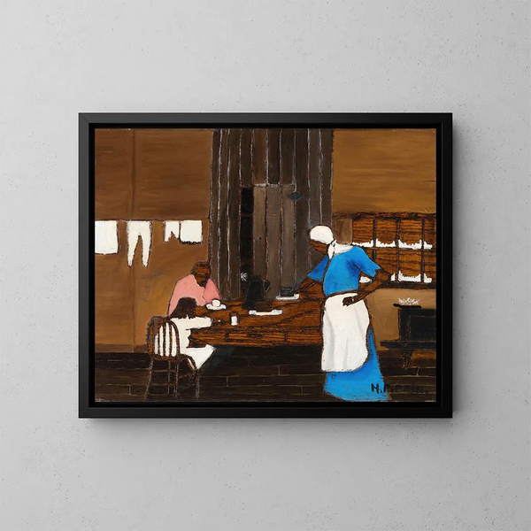 L'heure du souper - Horace Pippin — ingelijst kunstwerk aan de muur